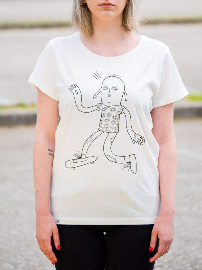 perro florido camiseta algodón orgánico