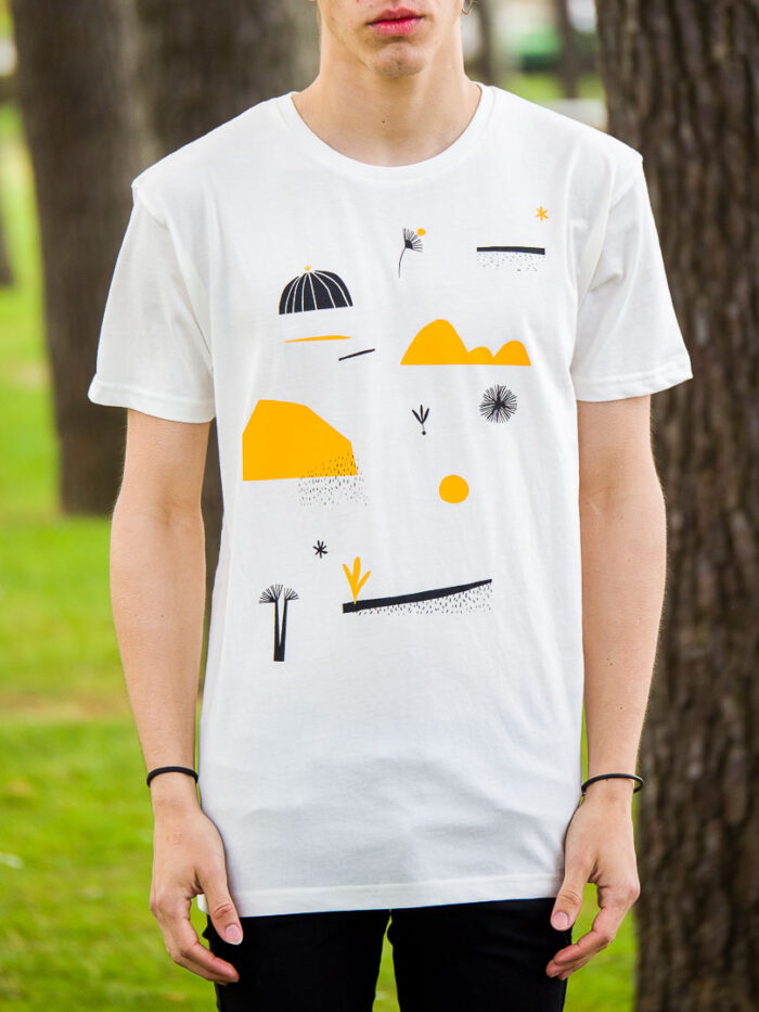 yellow hiccough camiseta algodón orgánico